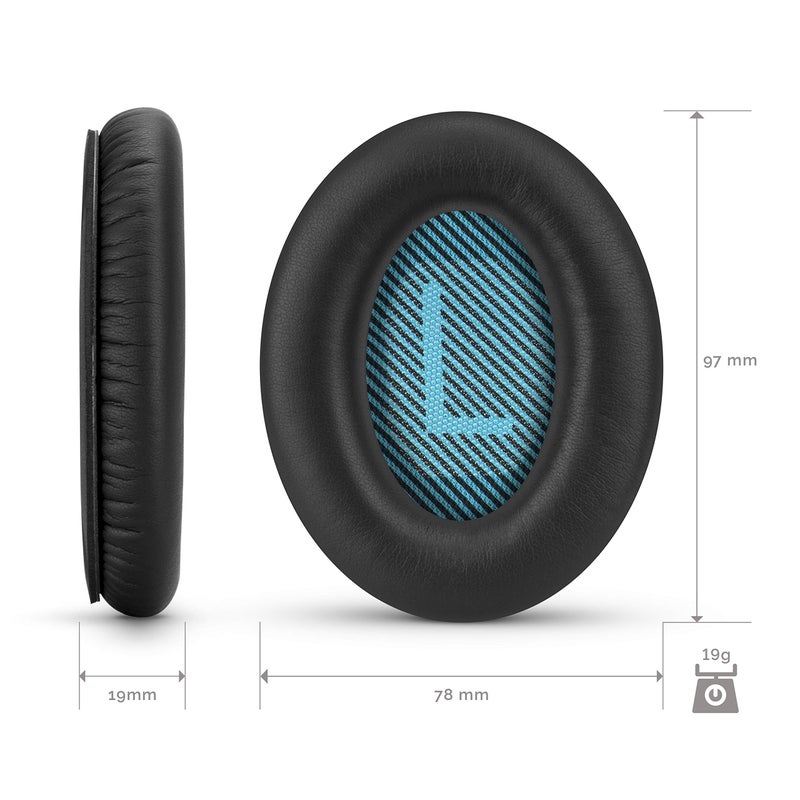 BRAINWAVZ Replacement Earpads for Bose QuietComfort QC 15 25 35 Premium Ear Pads QC15 QC25 QC35 AE2 & SoundLink, Memory Foam, Soft & Long Lasting by Brainwavz - Image 4